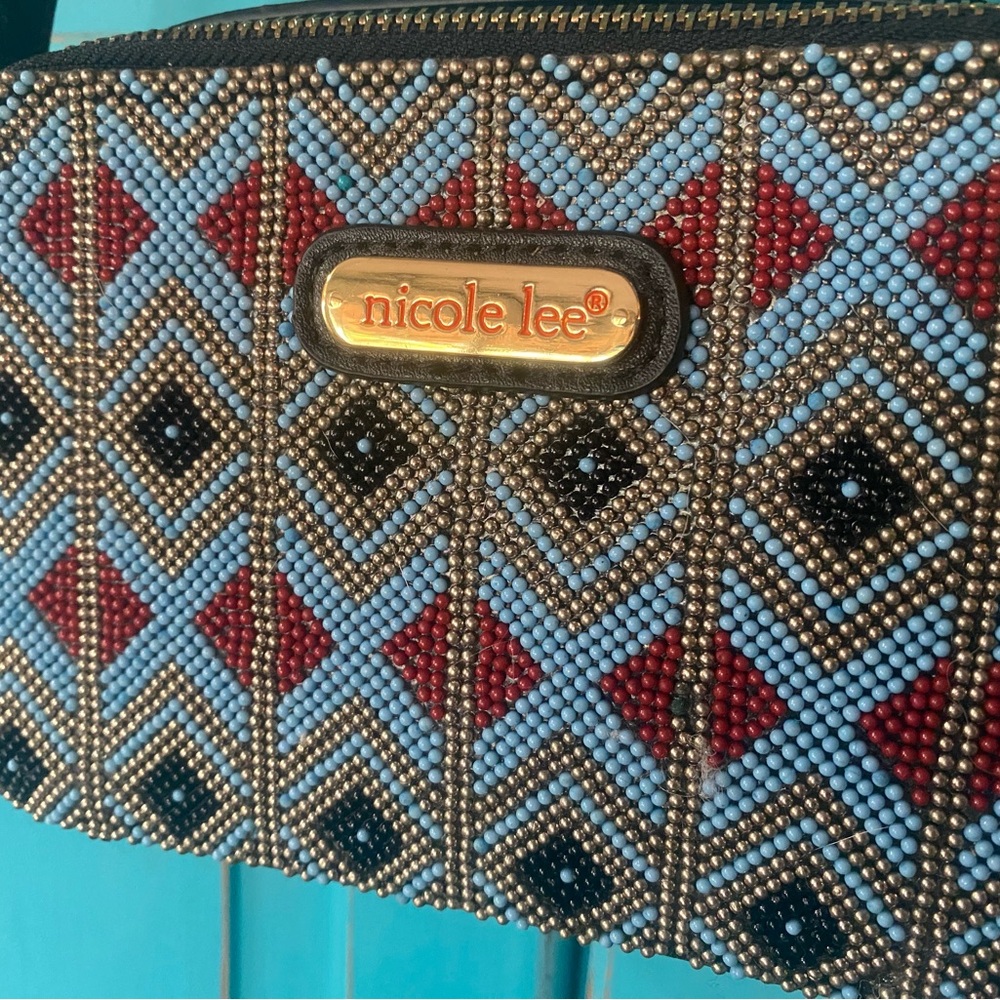 Nicole Lee Camera Style Bag Colorful Detail Beading Chevron Boho Style Street